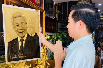 Thức trắng đêm khắc chân dung Tổng Bí thư Nguyễn Phú Trọng