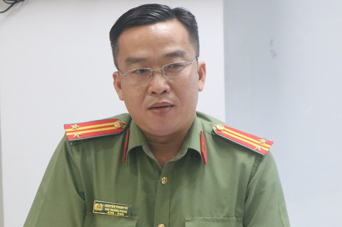 Trung tá Nguyễn Thanh Vũ Phó Trưởng phòng tham mưu, Công an tỉnh Vĩnh Long..jpg