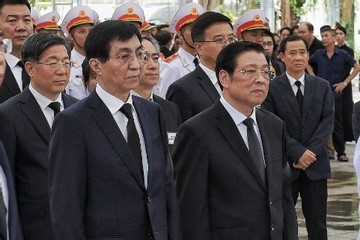 Chủ tịch Chính hiệp Trung Quốc Vương Hỗ Ninh viếng Tổng Bí thư Nguyễn Phú Trọng