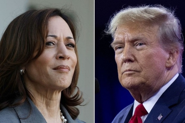 Ông Trump và bà Harris bày tỏ quan điểm trái ngược tại sự kiện vận động