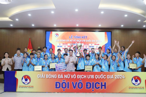 Hà Nội vô địch giải bóng đá nữ U16 Quốc gia 2024