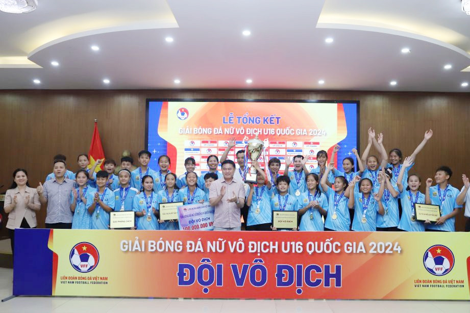 Hà Nội vô địch giải bóng đá nữ U16 Quốc gia 2024