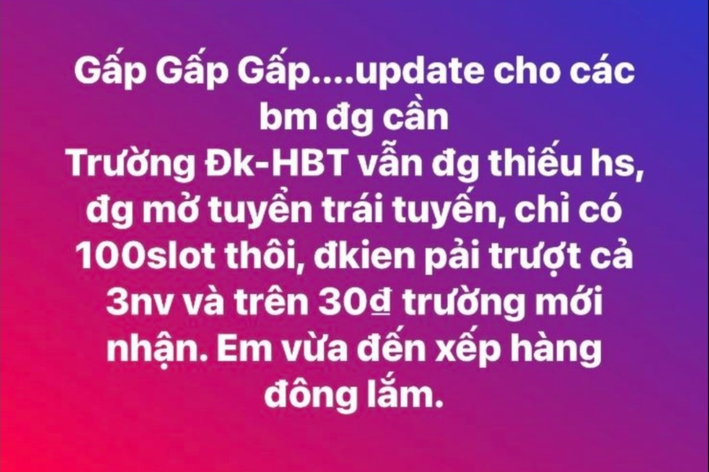 Thực hư sau giảm 16 điểm chuẩn lớp 10, THPT Đoàn Kết tuyển thêm 100 chỉ tiêu trái tuyến