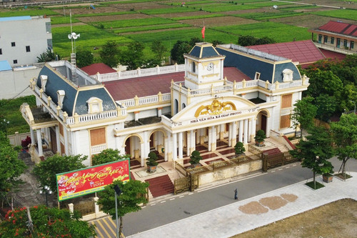 Nhà văn hóa xã ở Nam Định mang phong cách châu Âu
