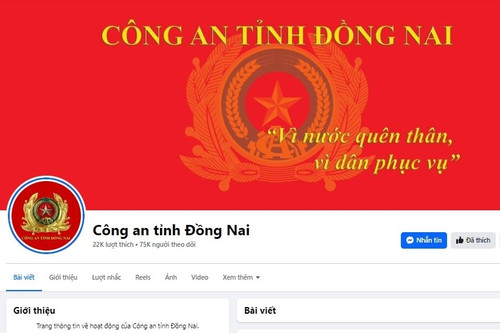 Công an Đồng Nai tiếp nhận tin tố giác tội phạm qua Facebook