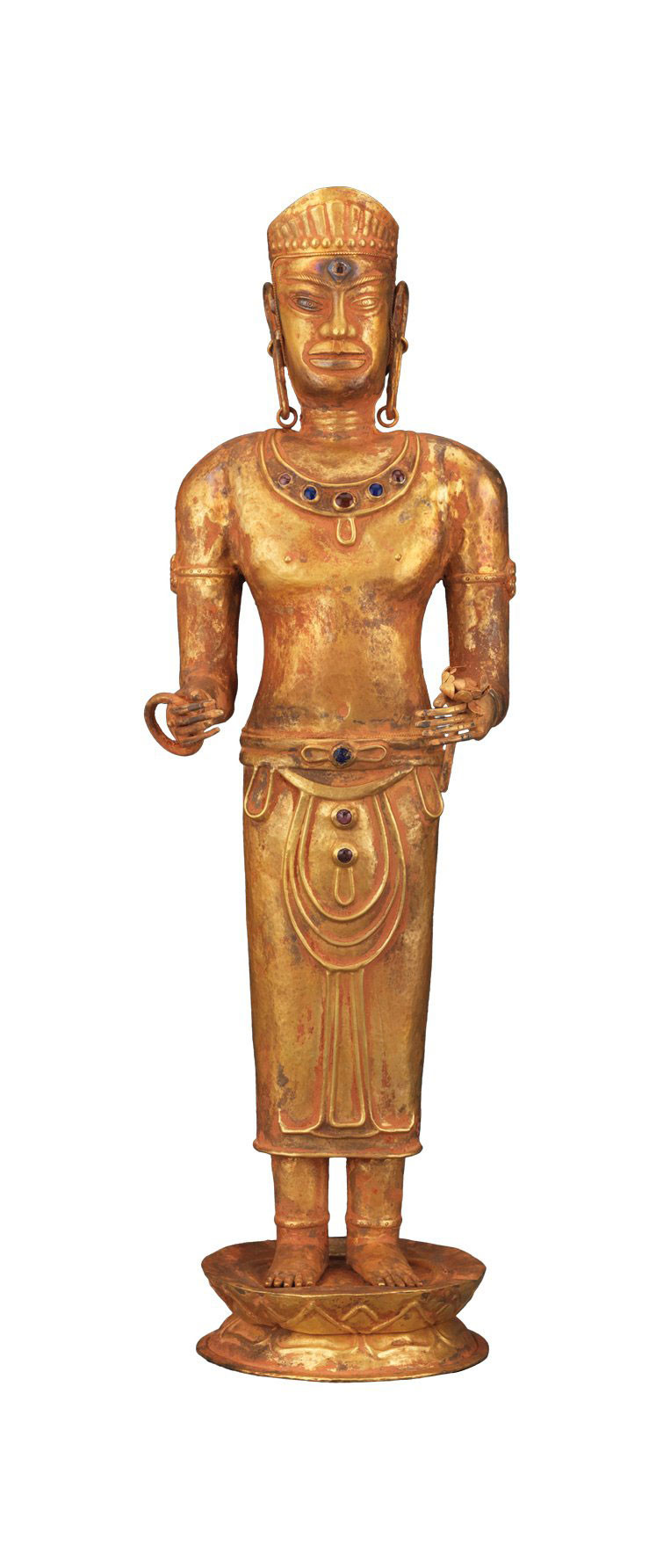 Tượng nam thần, chất liệu vàng và đá quý, thế kỷ 17 18.jpg
