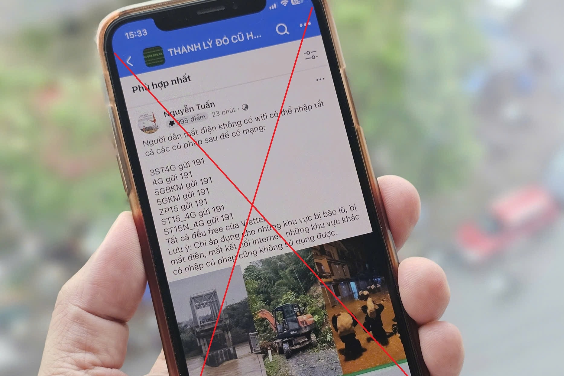 Xuất hiện tin giả 'Viettel cung cấp sóng di động miễn phí cho vùng bão lũ'