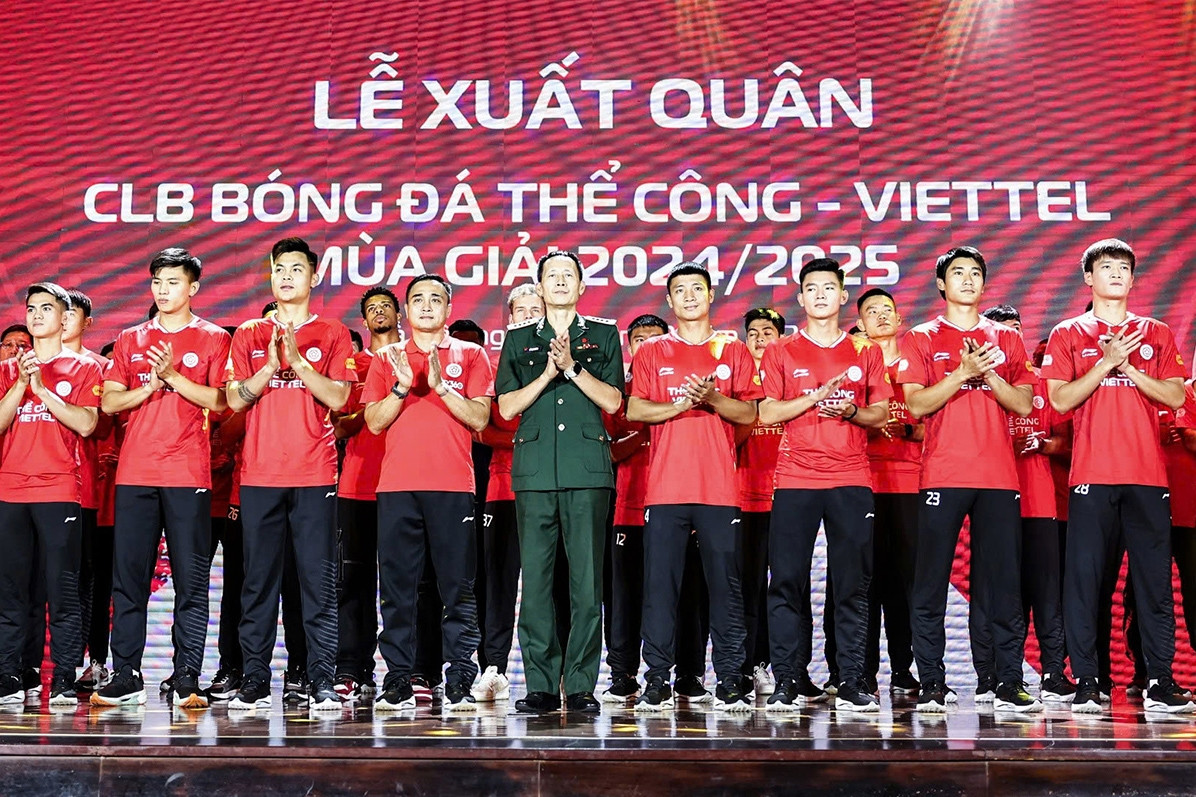 Thể Công Viettel đặt mục tiêu top 3 V-League 2024/25