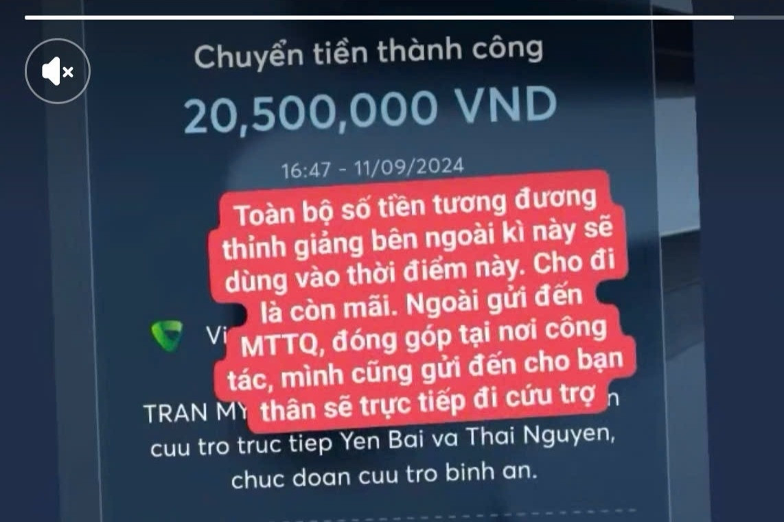 Thạc sĩ trẻ dành toàn bộ thù lao thỉnh giảng chia sẻ với bà con vùng lũ