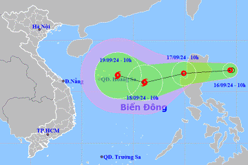 Bản tin trưa 16/9: Áp thấp nhiệt đới gần Biển Đông, dự báo mạnh thành bão