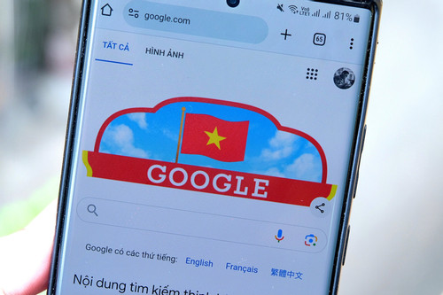 Trang tìm kiếm Google đổi giao diện mừng Quốc khánh Việt Nam