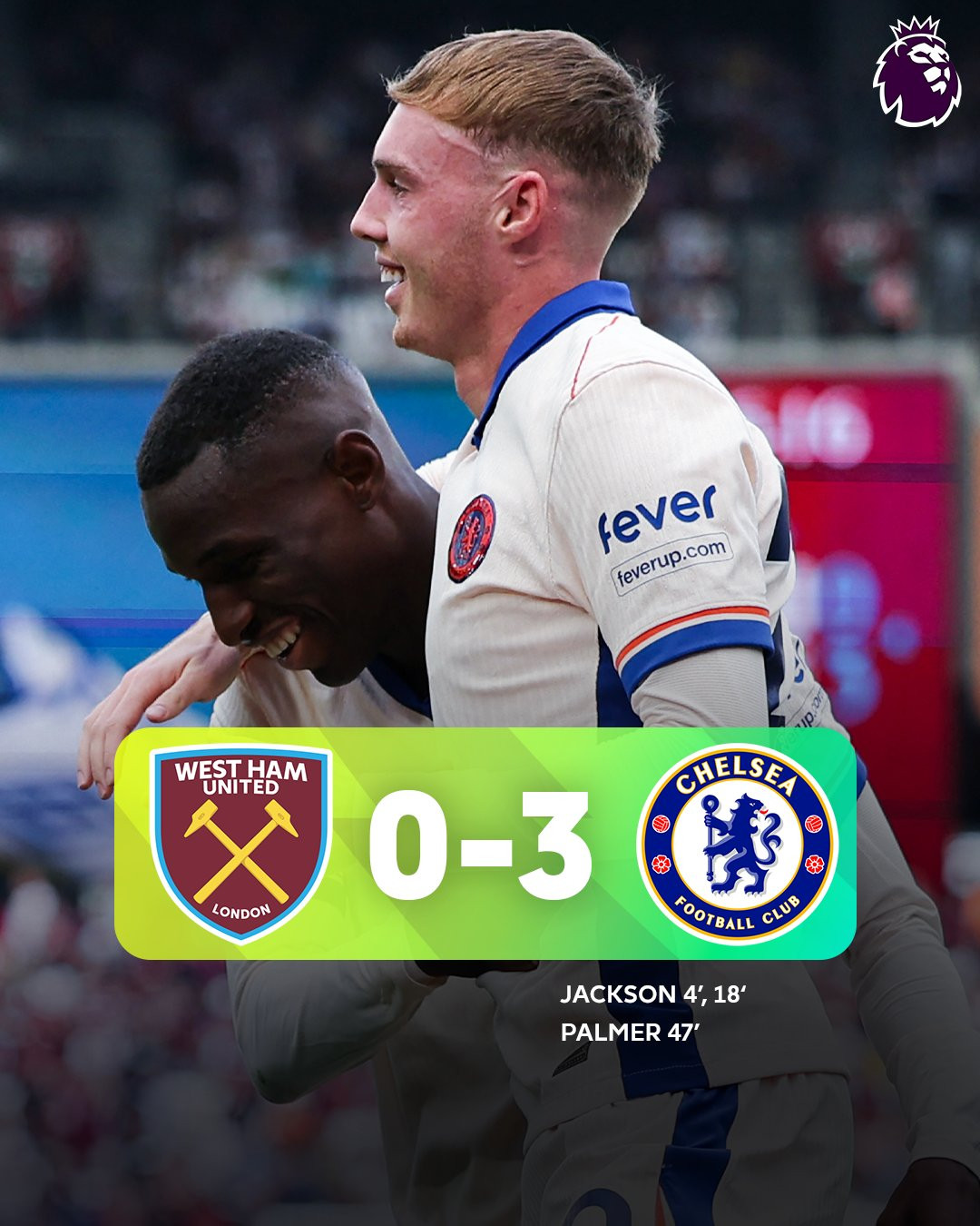 West Ham 0-3 Chelsea
