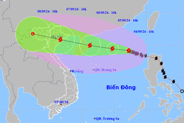 Bão số 3 Yagi mạnh lên nhanh chóng, khả năng đạt cường độ cấp siêu bão