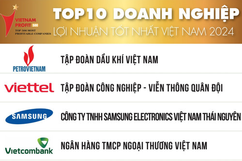 Top 500 doanh nghiệp lợi nhuận tốt nhất Việt Nam năm 2024