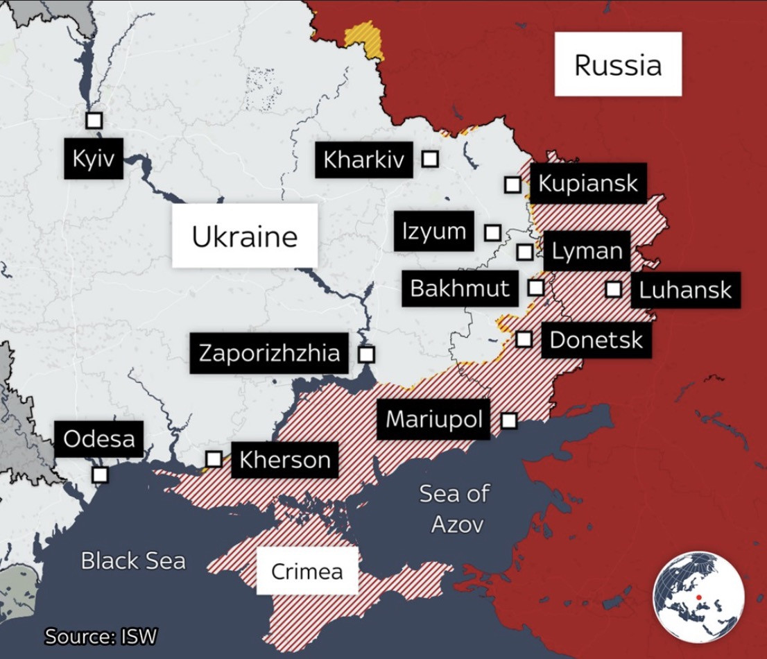 bản đồ chiến trường ISW