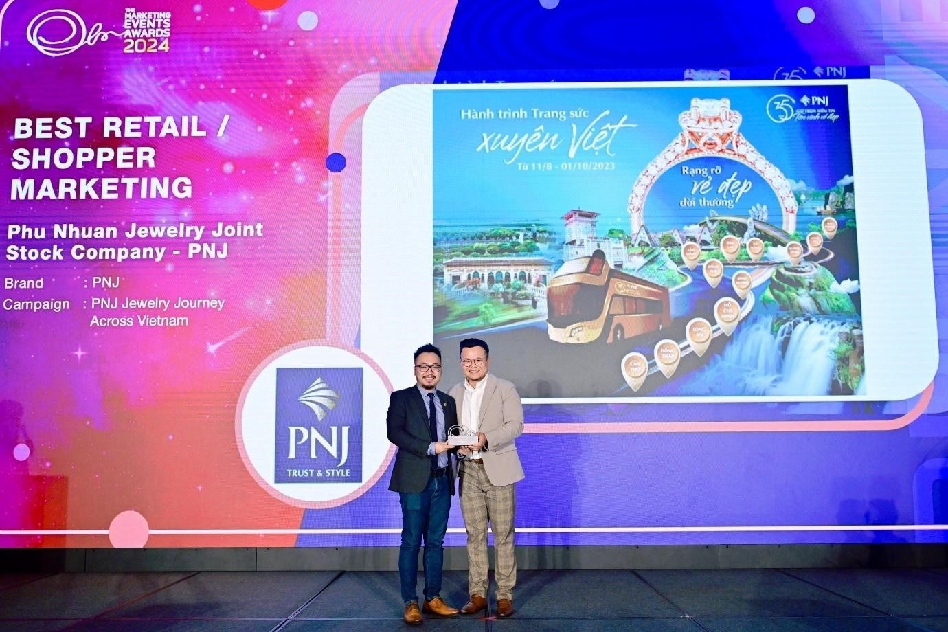 PNJ lần thứ ba liên tiếp nhận giải Marketing Events Awards