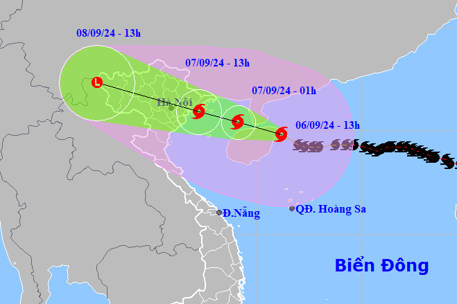 Siêu bão số 3 Yagi cách Quảng Ninh 450km, đảo Bạch Long Vĩ gió giật cấp 8