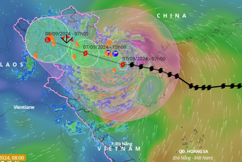 Bão số 3 Yagi vẫn giữ cường độ rất mạnh, áp sát bờ biển Quảng Ninh - Hải Phòng