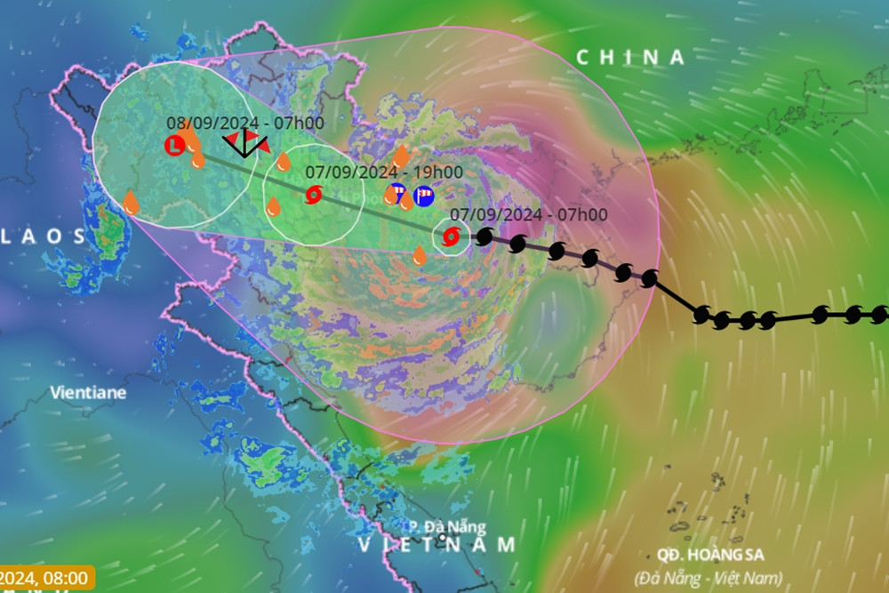 Bão số 3 Yagi vẫn giữ cường độ rất mạnh, áp sát bờ biển Quảng Ninh - Hải Phòng