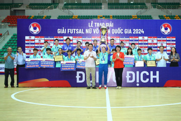 Giải futsal nữ VĐQG 2024: Thái Sơn Nam TPHCM lên ngôi với thành tích bất bại