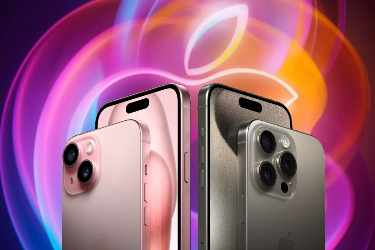 iphone 15 pro and iphone 15 pink with the its glowtime event invite.png.jpeg