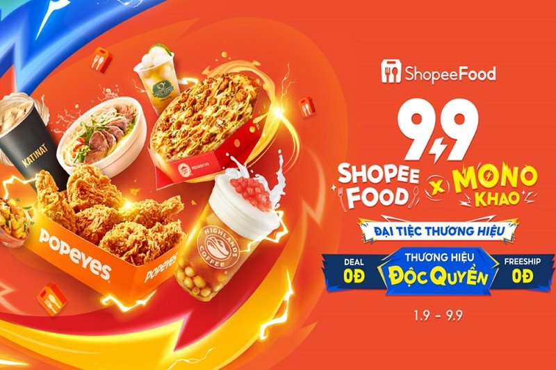 Loạt ưu đãi độc quyền tại sự kiện 9.9 ShopeeFood