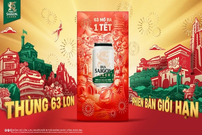 Lý do bộ lon ‘63 mở ra 1 Tết’ của Bia Saigon Lager gây ‘sốt’