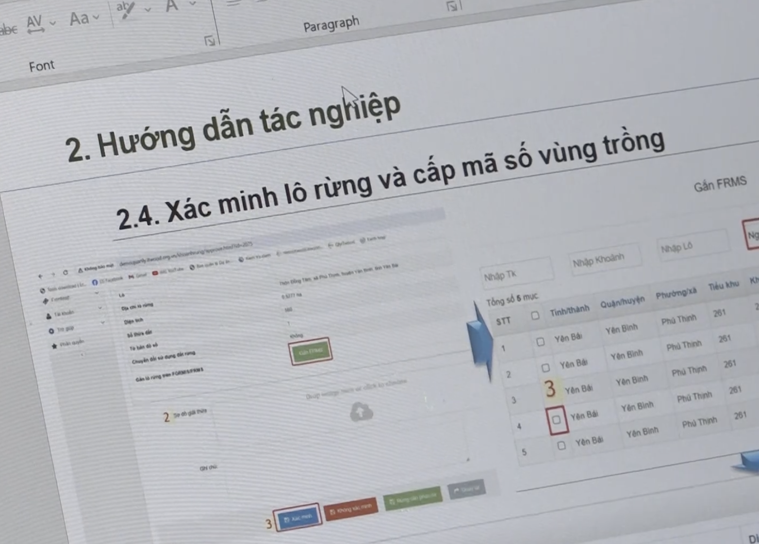 Ứng dụng công nghệ số để đo đếm, giám sát khả năng hấp thụ và lưu giữ carbon rừng trồng trên mã số vùng trồng