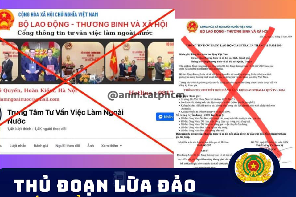 Công an cảnh báo chiêu lừa đảo đưa người sang Úc, Hàn Quốc làm việc