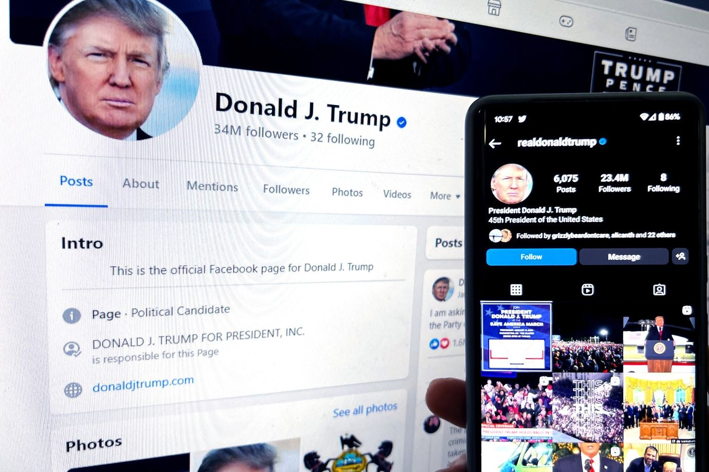Người Mỹ bất ngờ khi thấy mình theo dõi Tổng thống Trump trên Instagram