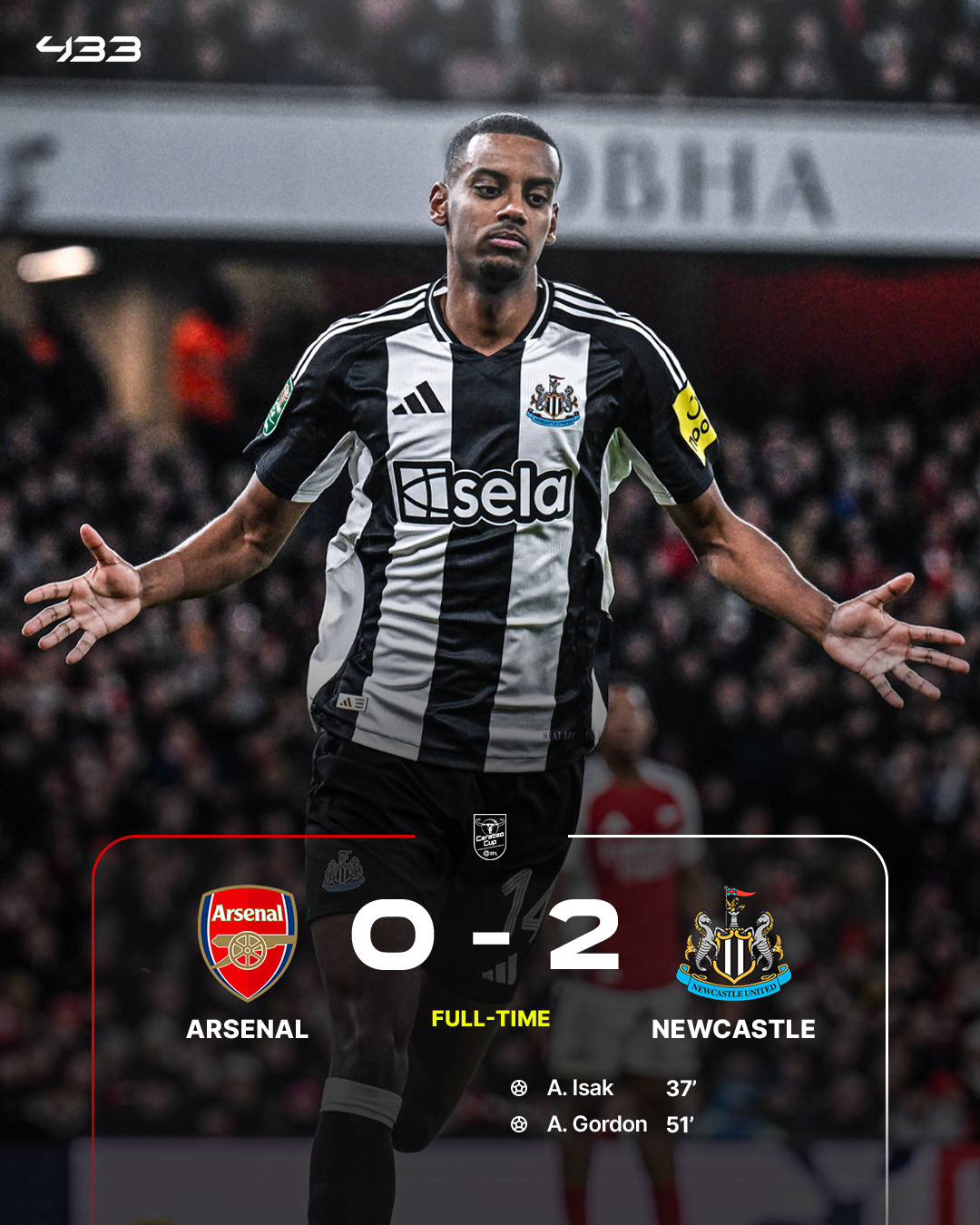 Newcastle đánh bại Arsenal ở bán kết cúp Liên đoàn Anh Arsenal Newcastle