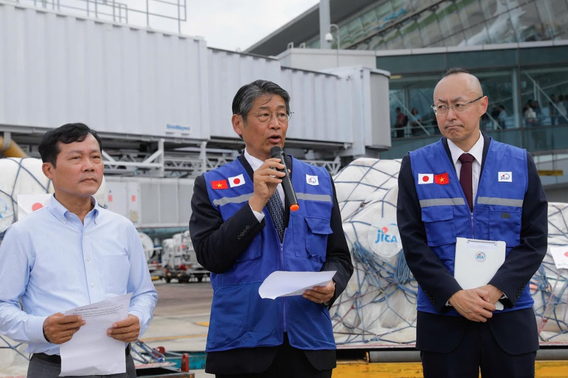 Nhật Bản gửi hàng cứu trợ khẩn cấp tới vùng bão lũ Việt Nam