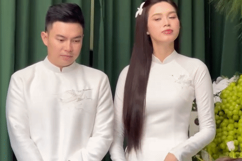 Cận cảnh lễ ăn hỏi của hoa hậu Đỗ Thị Hà và doanh nhân Nguyễn Viết Vương