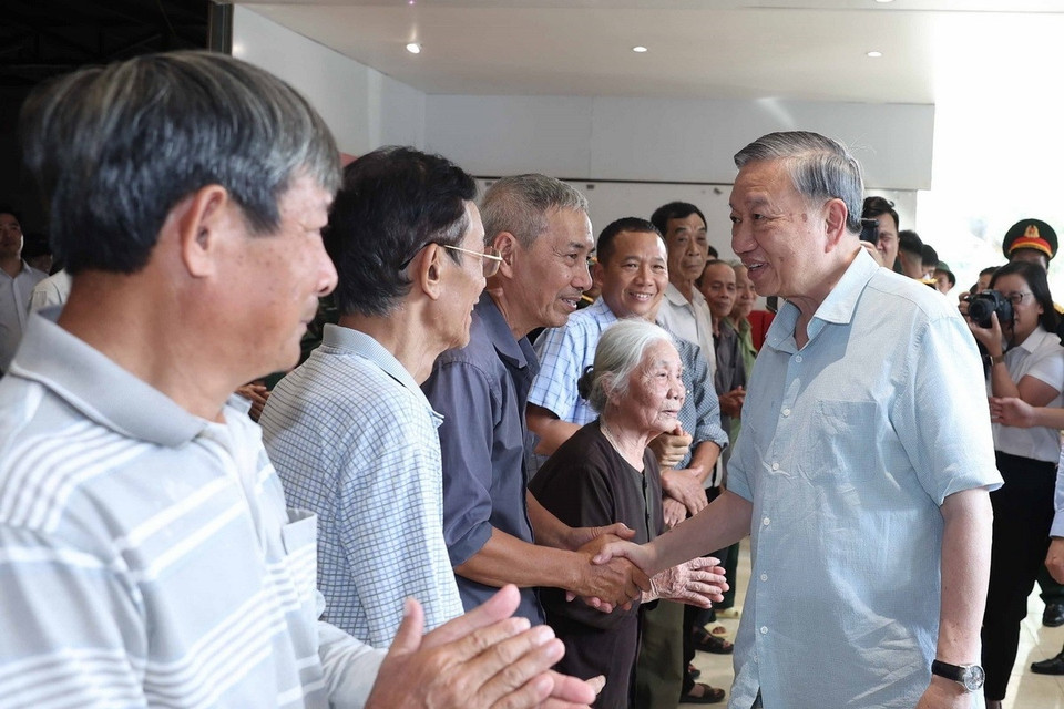 Tổng Bí thư Tô Lâm kiểm tra công tác khắc phục hậu quả bão, lụt tại Thái Nguyên