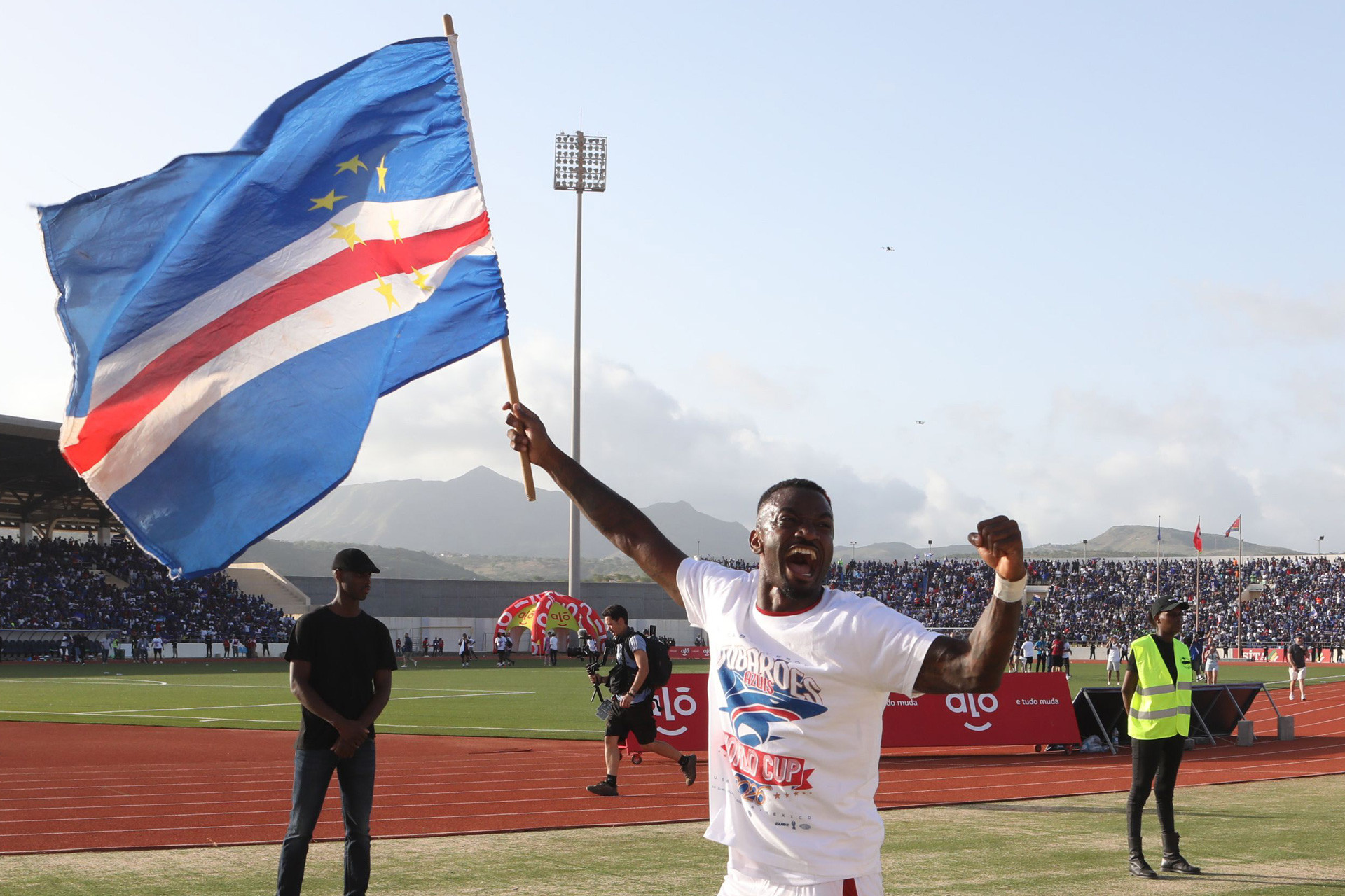 Cape Verde fans celebrating