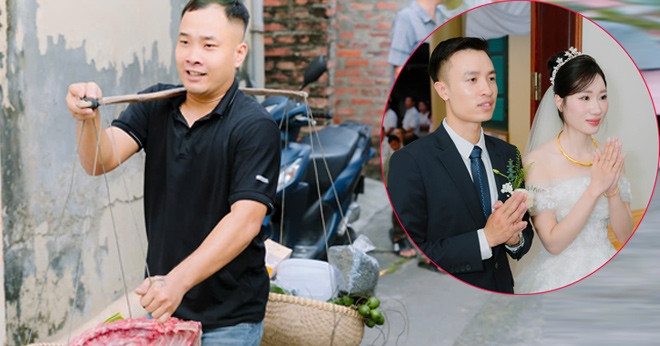 Nhà trai gánh 20kg thịt lợn, 1 buồng cau đi hỏi...