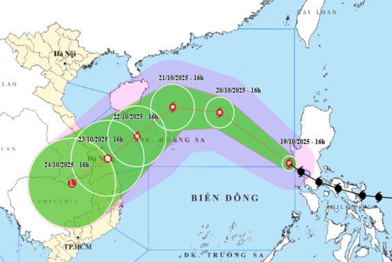 Bão Fengshen chính thức trở thành bão số 12, không khí lạnh bắt đầu tràn về