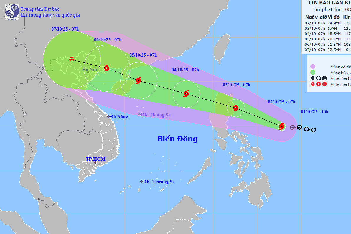Bản tin sáng 2/10: Bão Matmo hình thành, di chuyển vào Biển Đông thành bão số 11