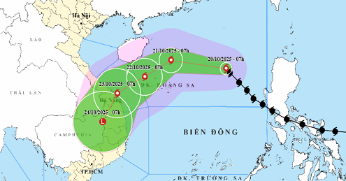 Bão số 12 hướng vào Huế - Quảng Ngãi, miền Trun...