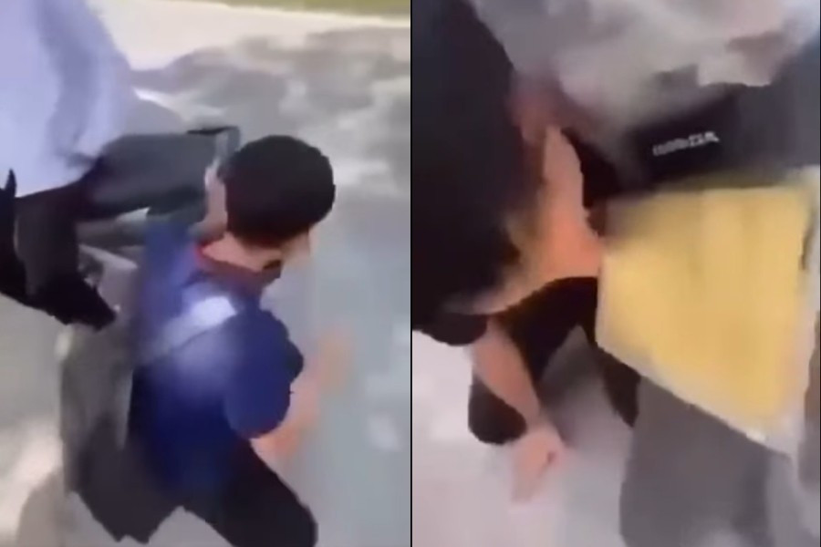 Nam sinh lớp 10 ở Hà Nội bị nhóm bạn bắt quỳ liếm biển số xe máy