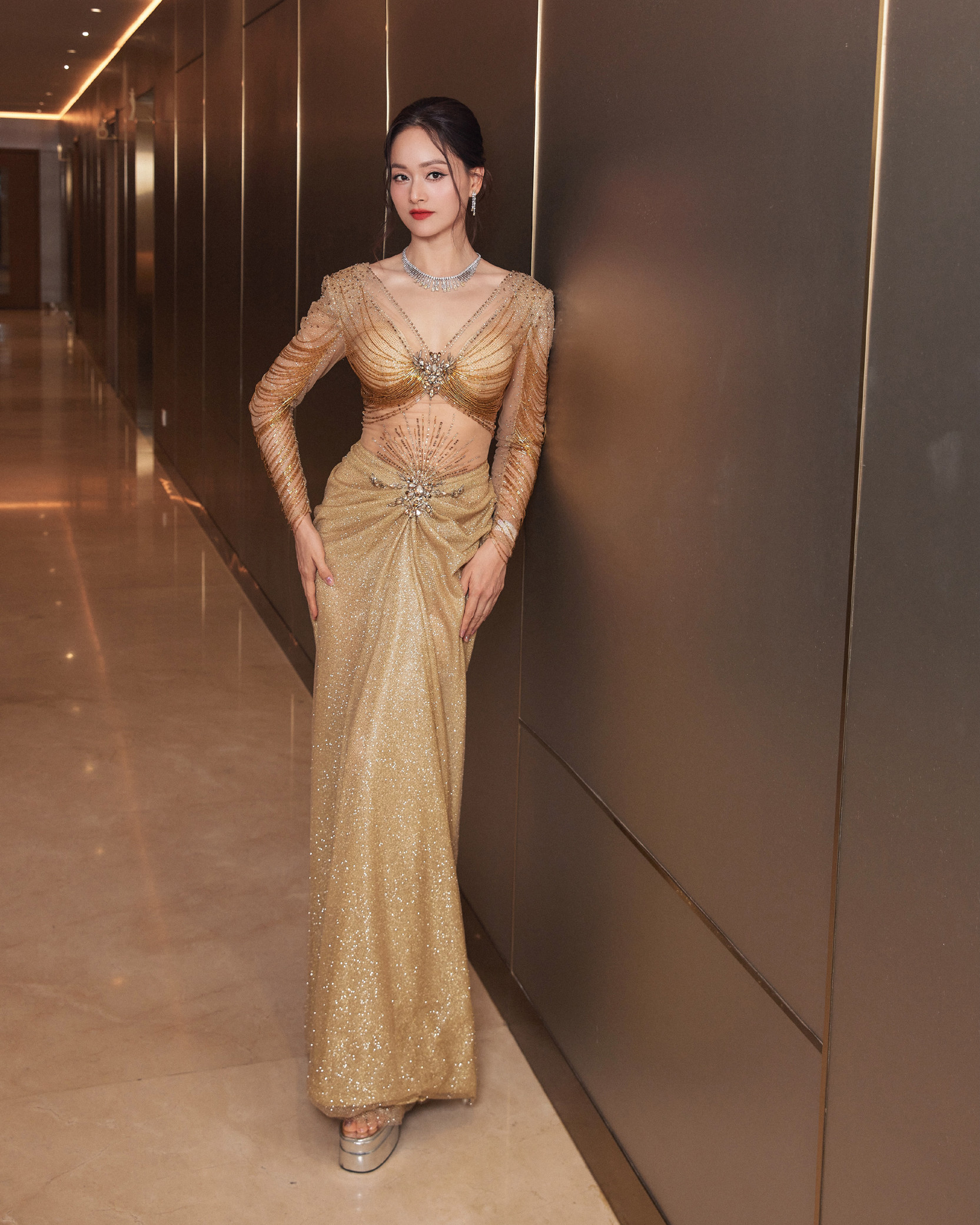 Lan Phương tập luyện thể thao