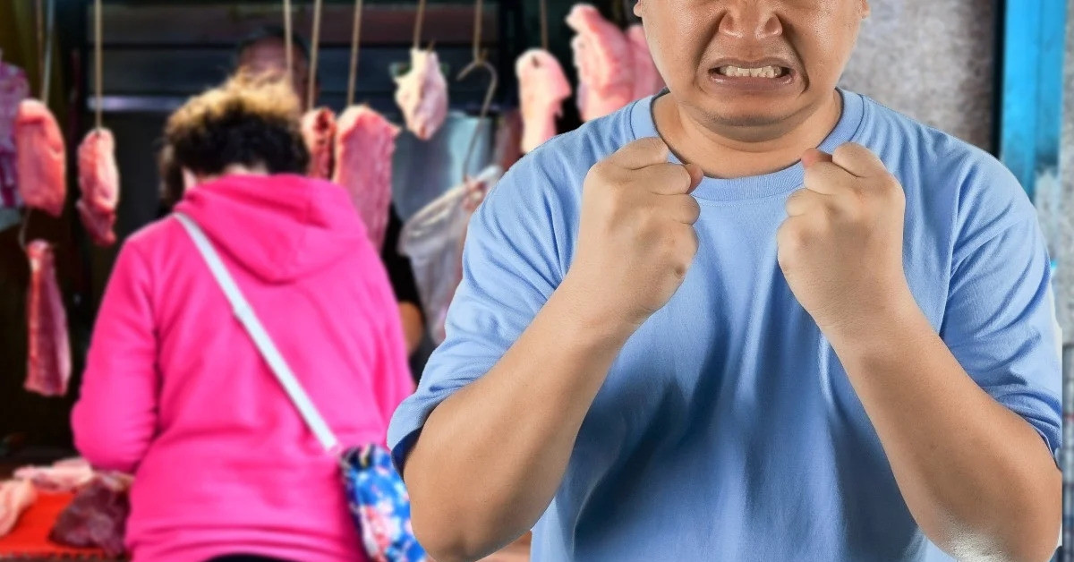 Chồng ghen tuông cuồng nộ vì vợ đi chợ mua thịt lợn được giảm giá