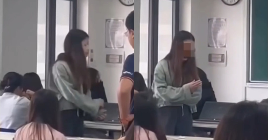 Nữ sinh trường đại học ở Hà Nội ăn mỳ trong giờ...