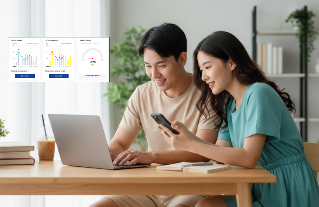 Cách tra cứu chỉ số điện hàng ngày trên điện thoại, máy tính