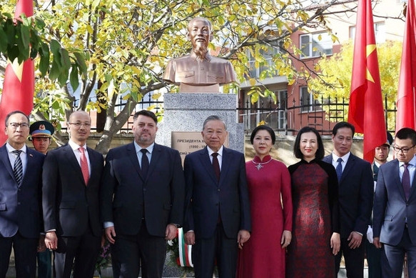 Tổng Bí thư Tô Lâm dự khánh thành Tượng Chủ tịch Hồ Chí Minh tại Bulgaria