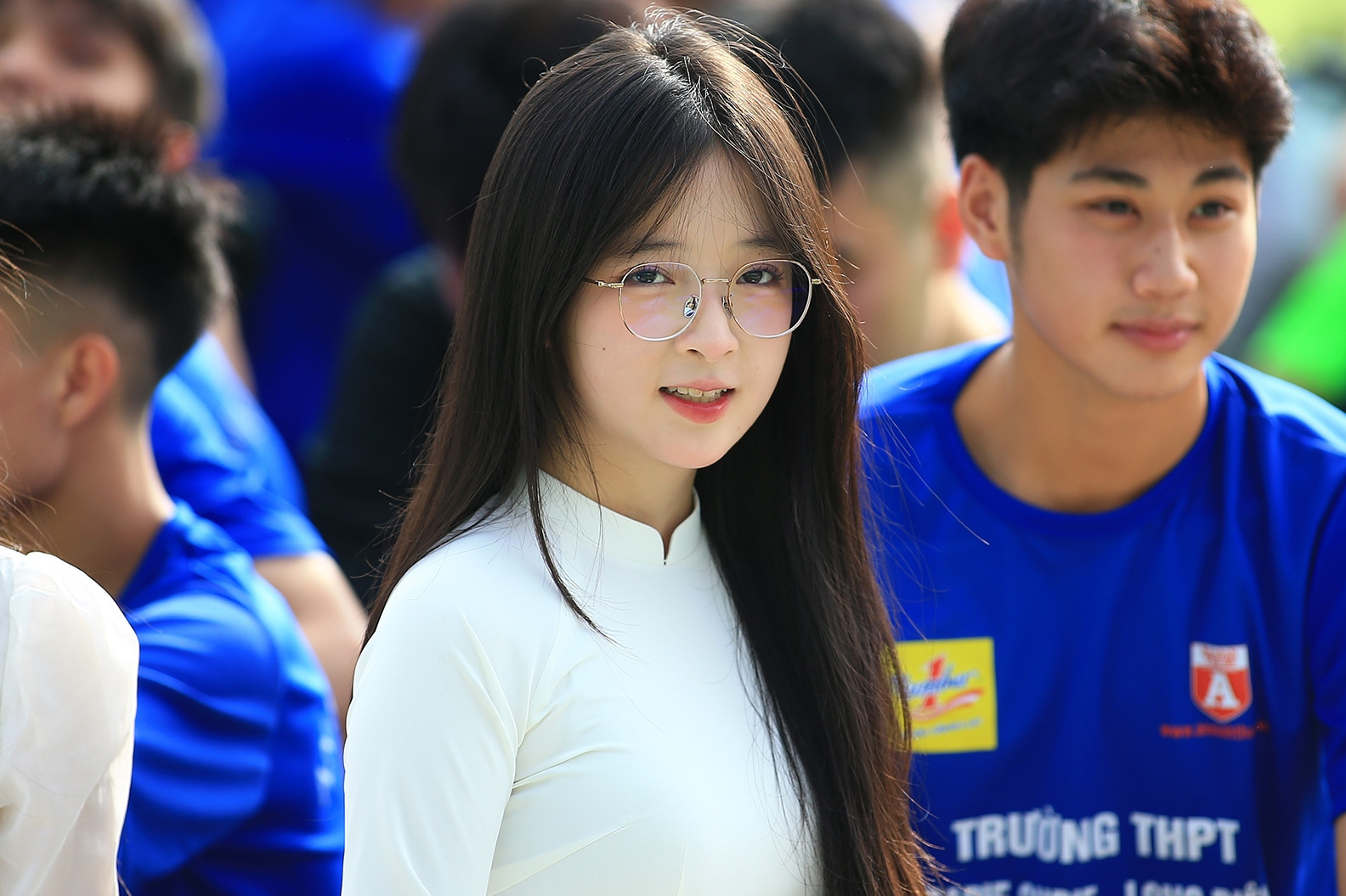 Nữ sinh khoe sắc tại giải bóng đá học sinh THPT Hà Nội