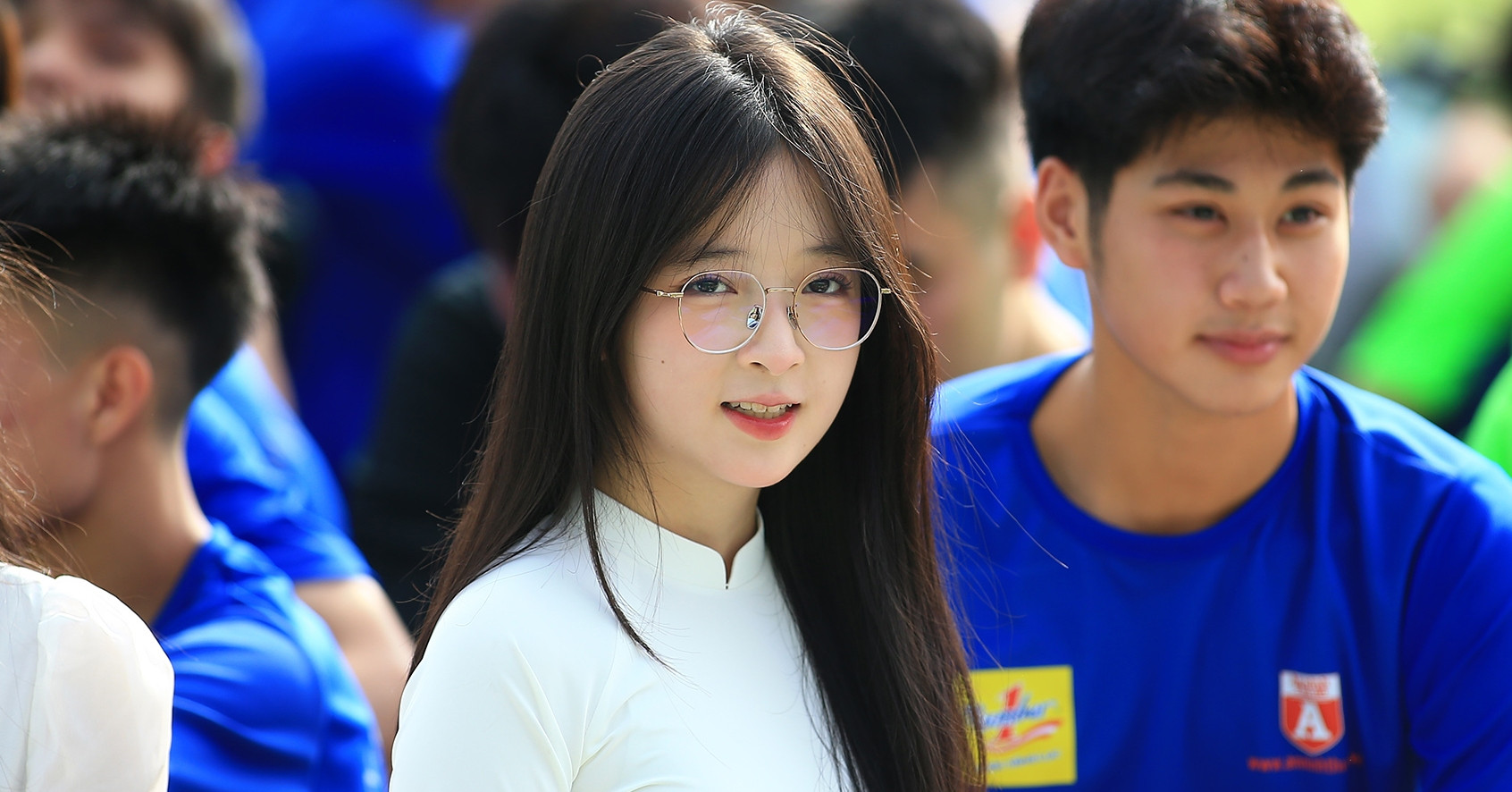 Nữ sinh khoe sắc tại giải bóng đá học sinh THPT Hà Nội