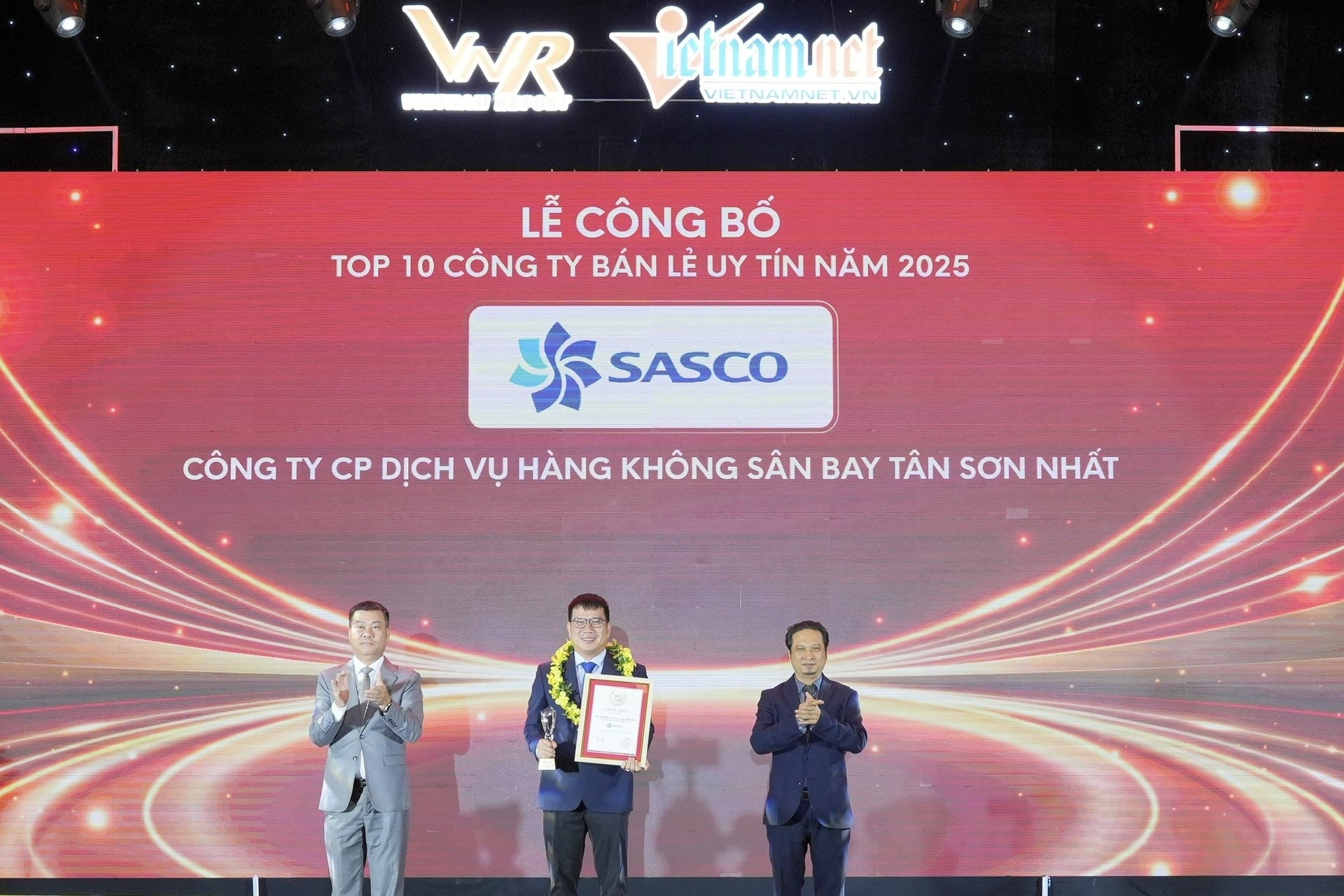 SASCO nhận danh hiệu Top 10 công ty uy tín ngành Bán lẻ Việt Nam 2025