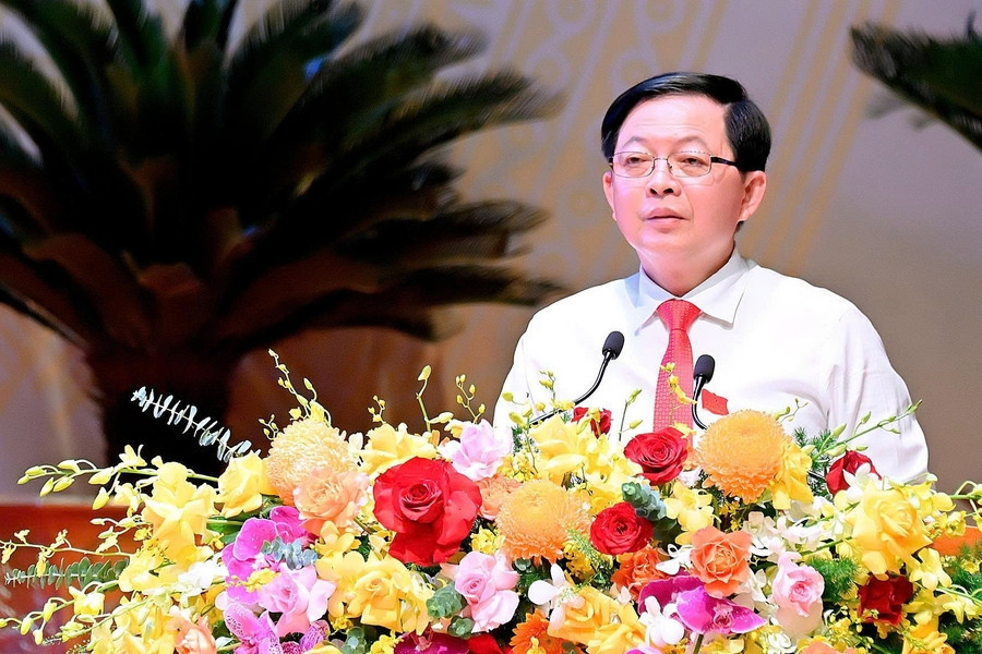 Bí thư Gia Lai Hồ Quốc Dũng phát biểu khai mạc Đại hội Đảng bộ tỉnh