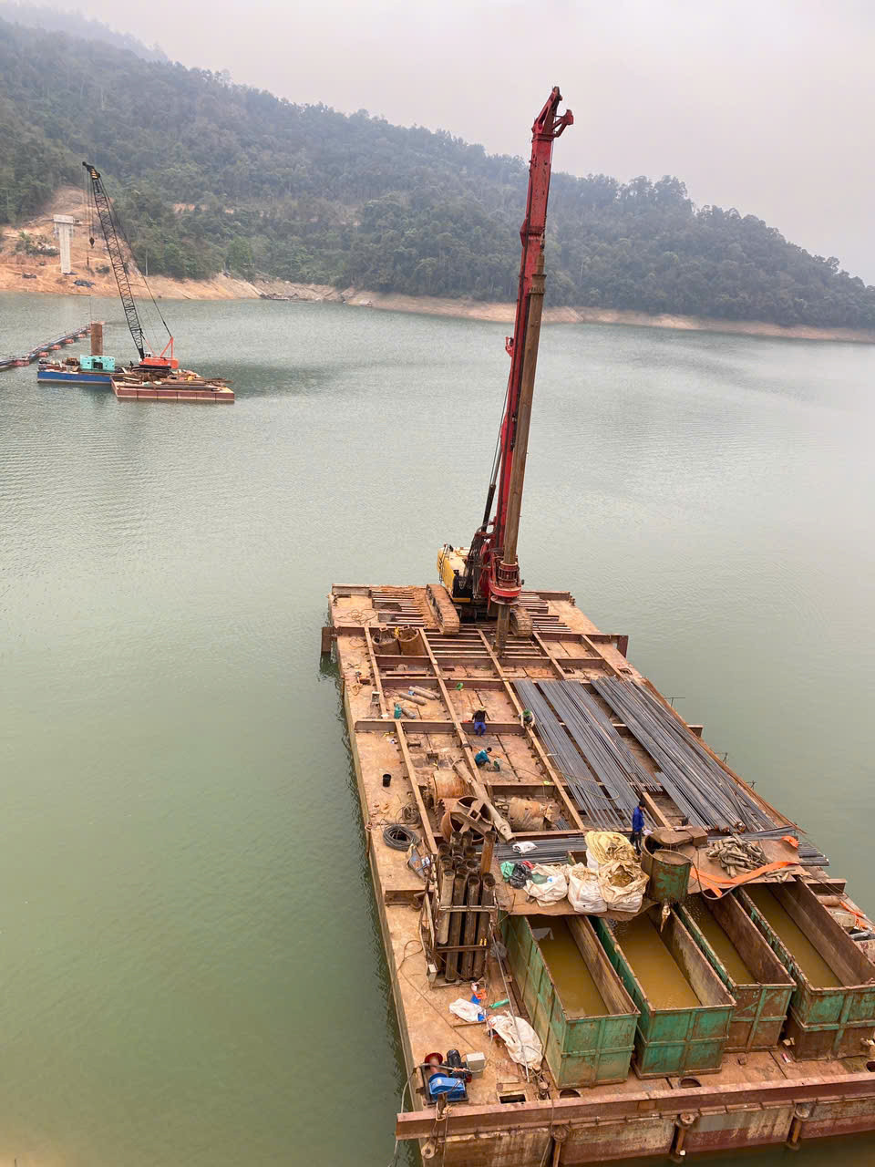 Thi công cầu Suối Hộc qua lòng hồ bản Vẽ.jpg